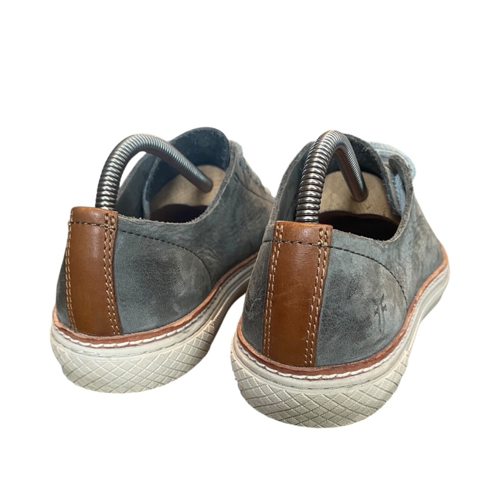 Frye Gates Walker Low Leather Sneaker Mens 7.5 Stone Gray Lace Up Lifestyle - Picture 8 of 10
